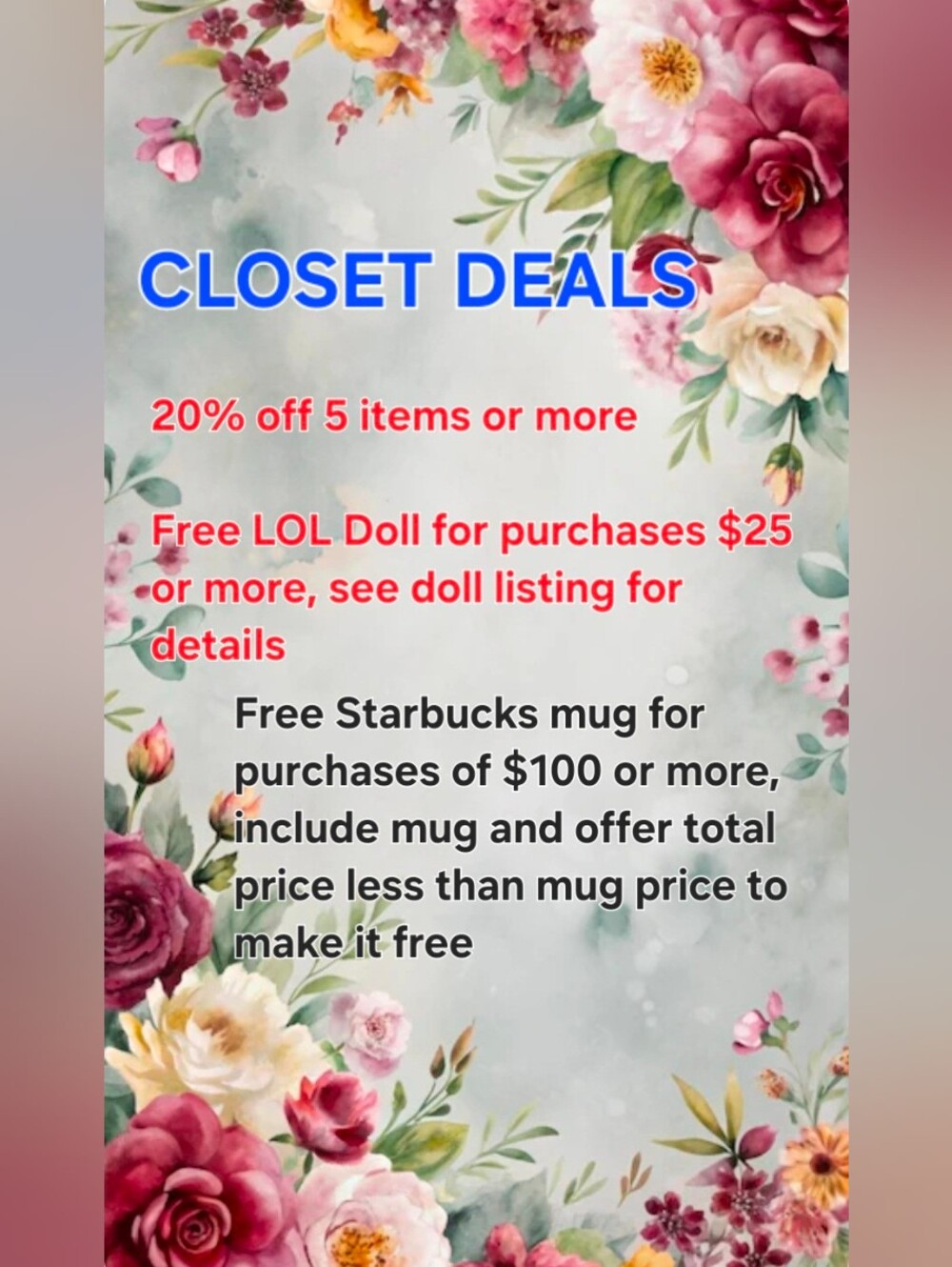 CLOSET DEALS